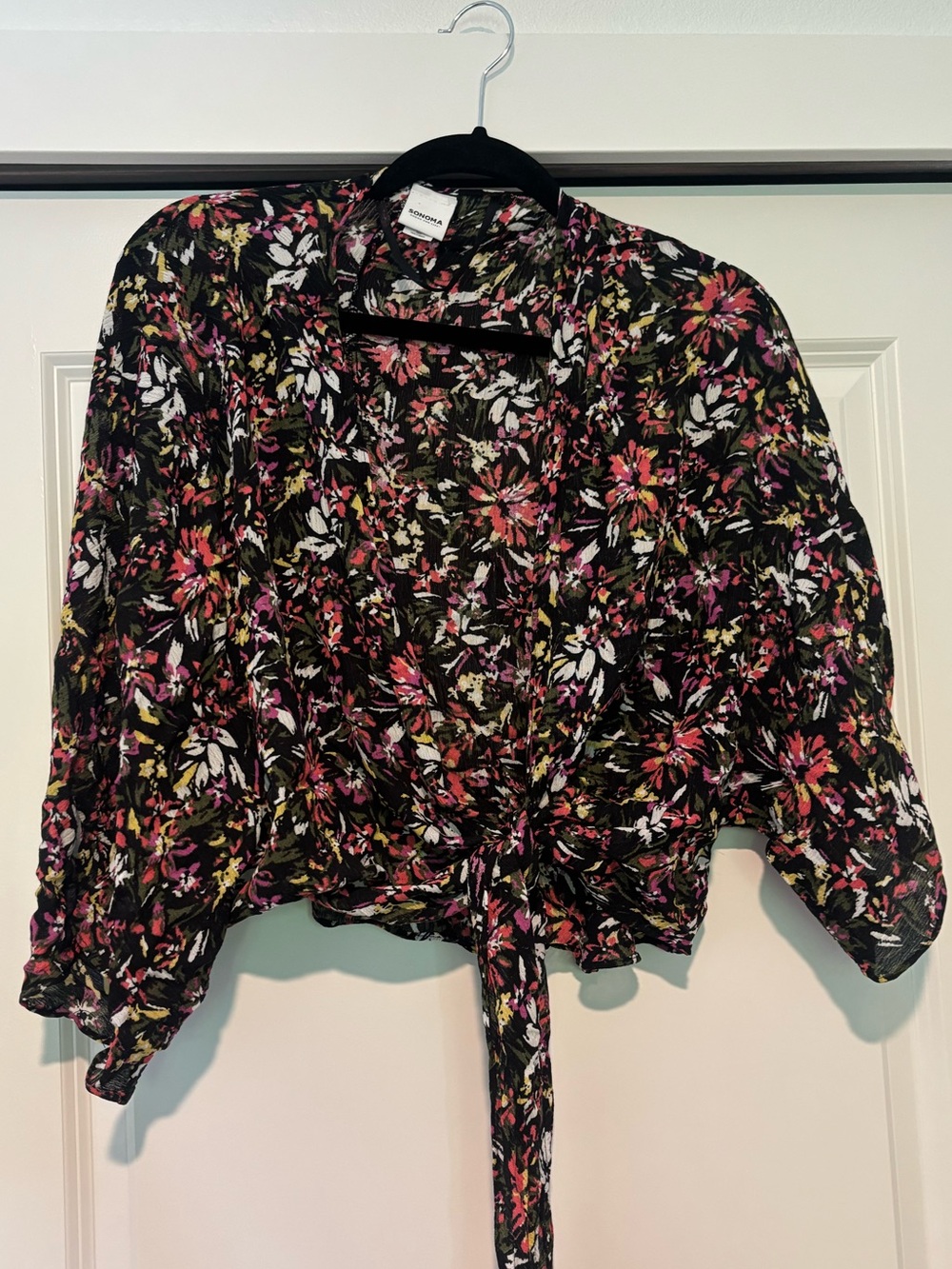 Floral Tie-Front Crop Top